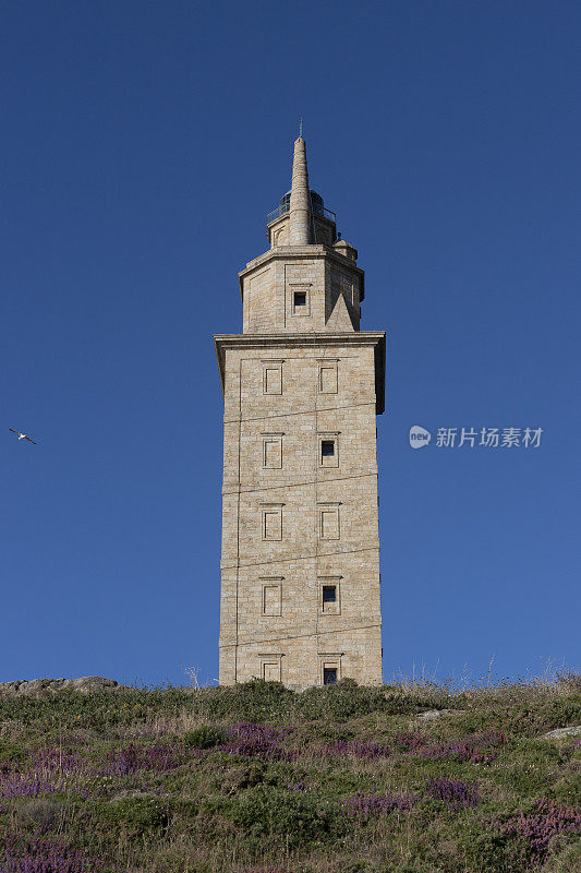 罗马帝国起源的赫拉克勒斯塔灯塔，宣布为世界遗产，a Coruña，西班牙加利西亚